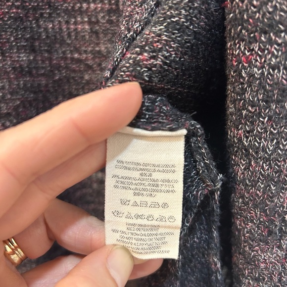 Free People TGIF Cardigan Sweater Size S Boho Hippie Oversized Marled High Low - Picture 9 of 9